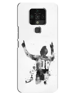Чехол для TECNO Camon 16 Pro с картинкой «Черно-белый силуэт Месси» Чехол для TECNO Camon 16 Pro с картинкой «Черно-белый силуэт Месси»