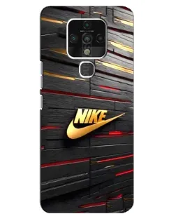 Чехол для TECNO Camon 16 SE с картинкой «Золотой Nike на металле»