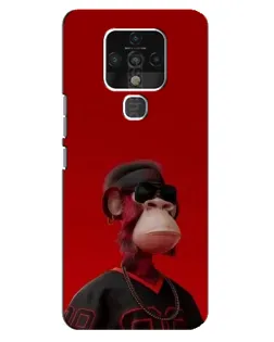 Чехол для TECNO Camon 16 SE с картинкой «Bored Ape в красном»
