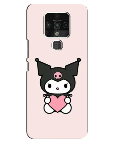 Чехол для TECNO Camon 16 SE с картинкой «Kuromi и сердце»