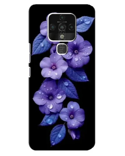 Чехол для TECNO Camon 16 SE с картинкой «Фиолетовые цветы с росою» Чехол для TECNO Camon 16 SE с картинкой «Фиолетовые цветы с росою»