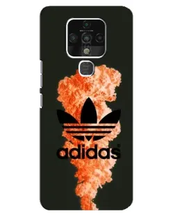 Чохол для TECNO Camon 16 з картинкою «Помаранчевий дим Adidas»