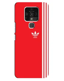 Чохол для TECNO Camon 16 з картинкою «Червоний мінімалізм Adidas»