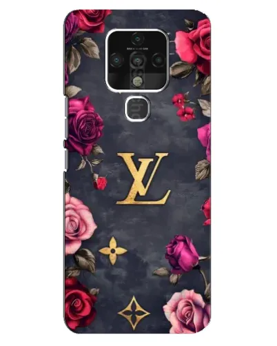 Чохол для TECNO Camon 16 з картинкою «Квітковий Louis Vuitton»
