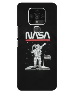 Чохол для TECNO Camon 16 з картинкою «NASA — крокуємо по Місяцю»