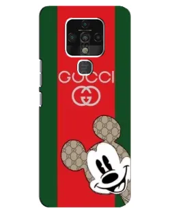Чохол для TECNO Camon 16 з картинкою «Gucci — смуги та Міккі»