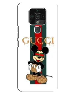 Чохол для TECNO Camon 16 з картинкою «Міккі Маус Gucci — смуги»