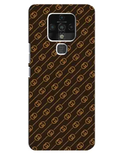 Чохол для TECNO Camon 16 з картинкою «Gucci — золоті діагоналі»