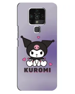 Чохол для TECNO Camon 16 з картинкою «Kuromi — фіолетовий арт»
