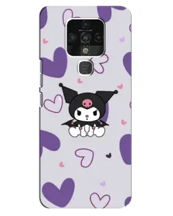 Чохол для TECNO Camon 16 з картинкою «Kuromi та лавандові серця»