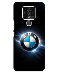 Чохол для TECNO Camon 16 з картинкою «BMW — неонове сяйво»