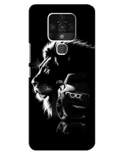 Чохол для TECNO Camon 16 з картинкою «BMW та лев» Чохол для TECNO Camon 16 з картинкою «BMW та лев»