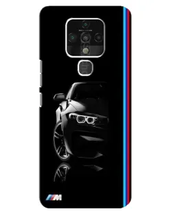 Чохол для TECNO Camon 16 з картинкою «Силует BMW в темряві»