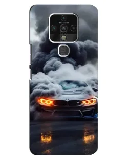 Чохол для TECNO Camon 16 з картинкою «BMW у диму»