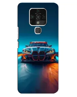 Чохол для TECNO Camon 16 з картинкою «BMW — вогні неону»
