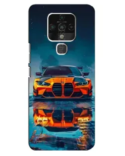 Чохол для TECNO Camon 16 з картинкою «BMW — золота емблема»