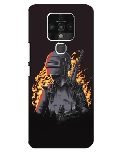 Чехол для TECNO Camon 16 с картинкой «PUBG — огненный силуэт» Чехол для TECNO Camon 16 с картинкой «PUBG — огненный силуэт»