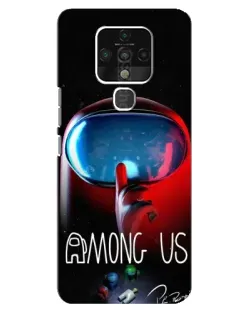 Чехол для TECNO Camon 16 с картинкой «Красный импостер — макро» Чехол для TECNO Camon 16 с картинкой «Красный импостер — макро»
