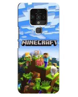 Чохол для TECNO Camon 16 з картинкою «Minecraft класичний світ»
