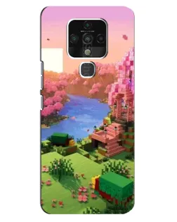Чохол для TECNO Camon 16 з картинкою «Рожеве дерево Minecraft»