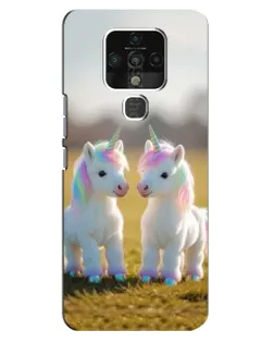 Чехол для TECNO Camon 16 с картинкой «Пара единорогов»