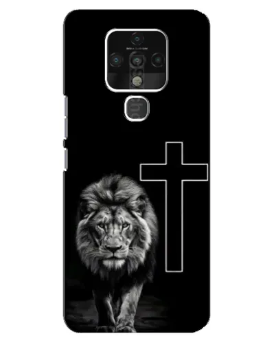 Чохол для TECNO Camon 16 з картинкою «Лев та Хрест»