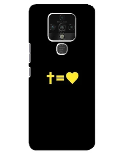 Чохол для TECNO Camon 16 з картинкою «Серце та Хрест»