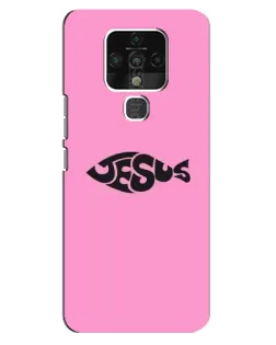 Чохол для TECNO Camon 16 з картинкою «Рожевий символ Jesus»