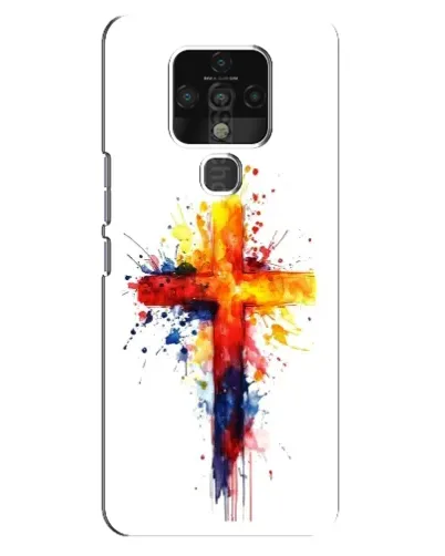 Чохол для TECNO Camon 16 з картинкою «Акварельний хрест»