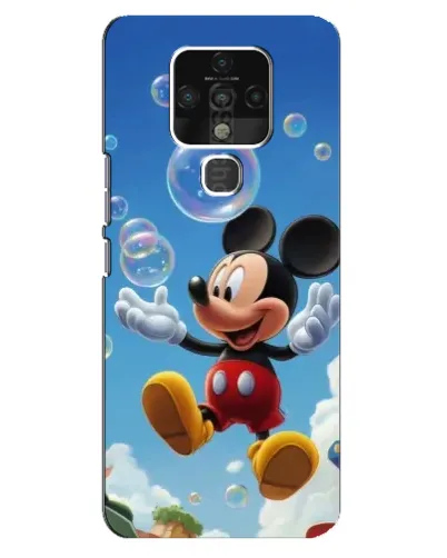 Чехол для TECNO Camon 16 с картинкой «Mickey и мыльные пузыри»