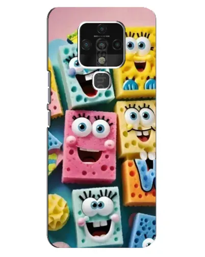 Чехол для TECNO Camon 16 с картинкой «Цветные губки»
