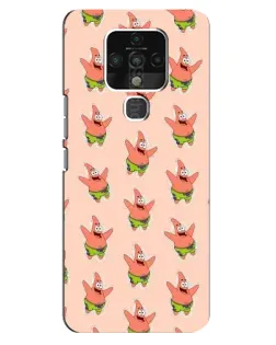 Чехол для TECNO Camon 16 с картинкой «Патрик Стар паттерн»