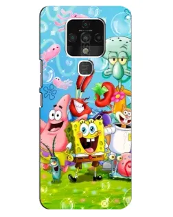 Чехол для TECNO Camon 16 с картинкой «Губка Боб и друзья» Чехол для TECNO Camon 16 с картинкой «Губка Боб и друзья»