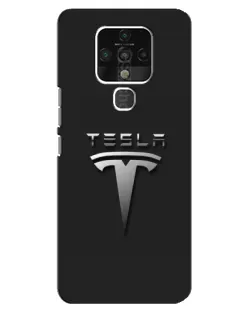 Чохол для TECNO Camon 16 з картинкою «Сталевий логотип Tesla»