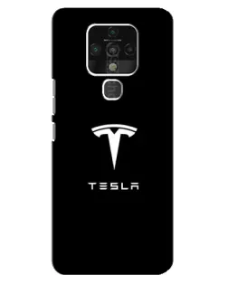 Чохол для TECNO Camon 16 з картинкою «Tesla White Logo»