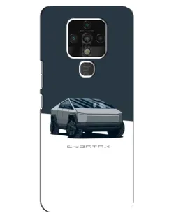 Чохол для TECNO Camon 16 з картинкою «Сріблястий Cybertruck Tesla»