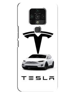 Чохол для TECNO Camon 16 з картинкою «Tesla White Style»
