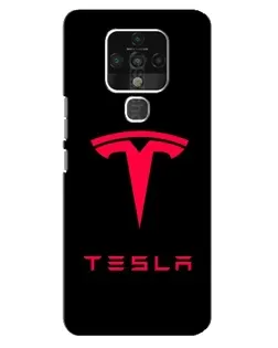 Чохол для TECNO Camon 16 з картинкою «Tesla Red Logo»