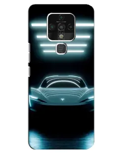 Чохол для TECNO Camon 16 з картинкою «Tesla в неоні»
