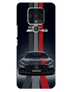 Чохол для TECNO Camon 16 з картинкою «Mercedes — білий карбон»
