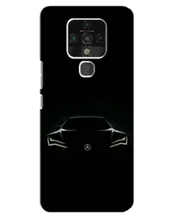 Чехол для TECNO Camon 16 с картинкой «Mercedes — силуэт авто»