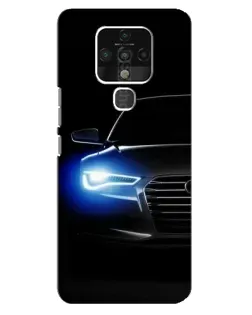 Чохол для TECNO Camon 16 з картинкою «Неоновий погляд Audi»
