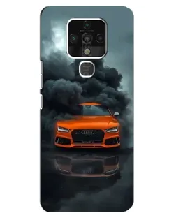 Чохол для TECNO Camon 16 з картинкою «Audi у хмарах диму»