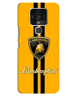 Чохол для TECNO Camon 16 з картинкою «Lamborghini Stripe жовтий»