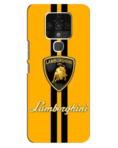 Чохол для TECNO Camon 16 з картинкою «Lamborghini Stripe жовтий»