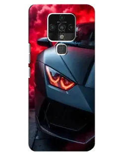 Чохол для TECNO Camon 16 з картинкою «Lamborghini червоне сяйво»