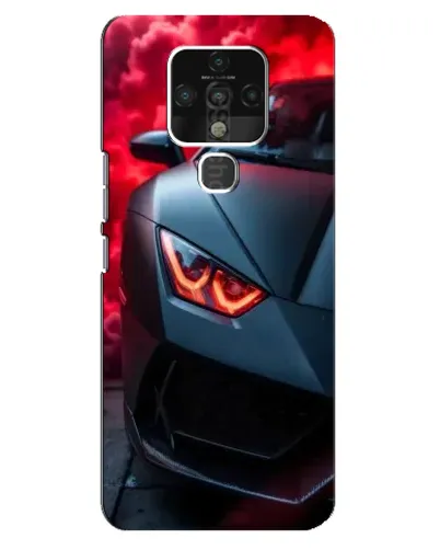 Чохол для TECNO Camon 16 з картинкою «Lamborghini червоне сяйво»
