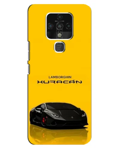 Чохол для TECNO Camon 16 з картинкою «Lamborghini Huracan чорний»