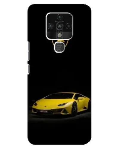 Чохол для TECNO Camon 16 з картинкою «Lamborghini жовтий акцент»