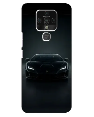Чохол для TECNO Camon 16 з картинкою «Чорний Lamborghini Aventador»